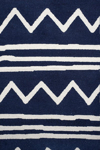 BLUE AND WHITE KIDS HAND TUFTED CARPET by Imperial Knots - Image 3
