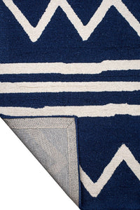 BLUE AND WHITE KIDS HAND TUFTED CARPET by Imperial Knots - Image 4