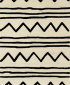 BLACK AND IVORY KIDS HAND TUFTED CARPET
