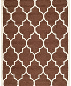 BROWN AND WHITE MOROCCAN HAND TUFTED CARPET