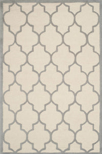 GREY AND IVORY MOROCCAN HAND TUFTED CARPET by Imperial Knots - Image 1