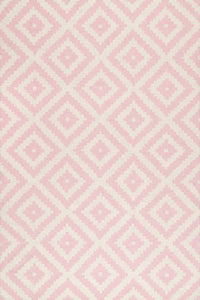 PINK AND WHITE GEOMETRIC HAND TUFTED CARPET by Imperial Knots - Image 1