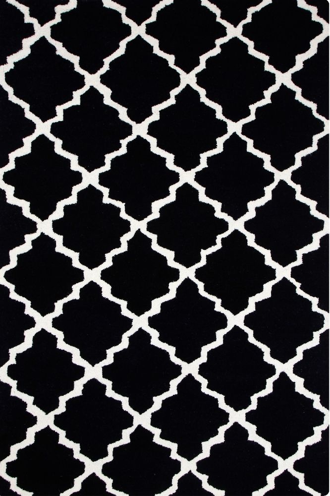 BLACK AND WHITE MOROCCAN HAND TUFTED CARPET by Imperial Knots - Image 1