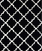 BLACK AND WHITE MOROCCAN HAND TUFTED CARPET by Imperial Knots - Image 1