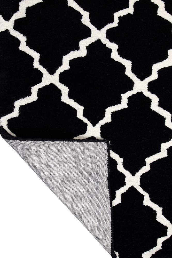 BLACK AND WHITE MOROCCAN HAND TUFTED CARPET