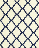 BLUE AND WHITE MOROCCAN HAND TUFTED CARPET