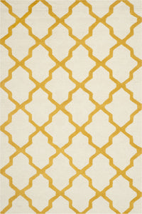 YELLOW AND IVORY MOROCCAN HAND TUFTED CARPET by Imperial Knots - Image 1