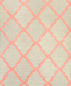 PINK AND BEIGE MOROCCAN HAND TUFTED CARPET