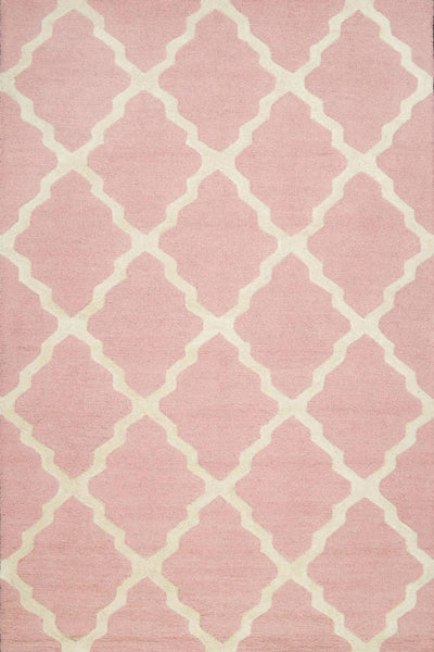 PINK AND WHITE MOROCCAN HAND TUFTED CARPET