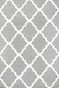 Grey and white moroccan hand tufted carpet wool hand-tufted rug for bedroom