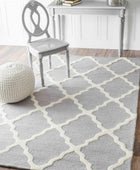 GREY AND WHITE MOROCCAN HAND TUFTED CARPET