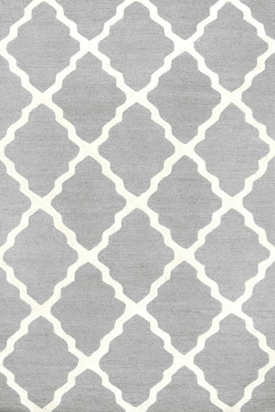 GREY AND WHITE MOROCCAN HAND TUFTED CARPET
