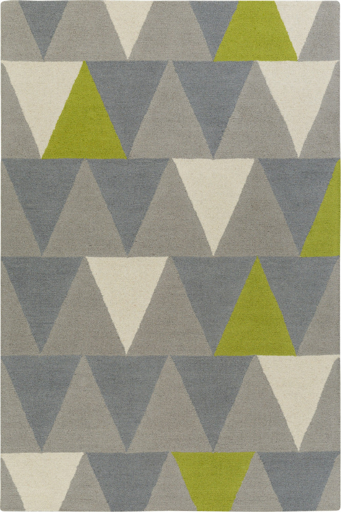 GREY GEOMETRIC HAND TUFTED CARPET