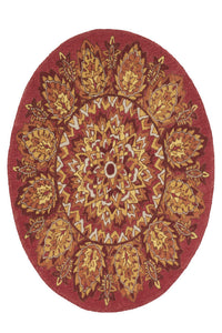 RED SUZANI HAND TUFTED CARPET by Imperial Knots - Image 2
