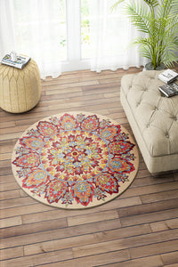 MULTICOLOR SUZANI HAND TUFTED CARPET by Imperial Knots - Image 1