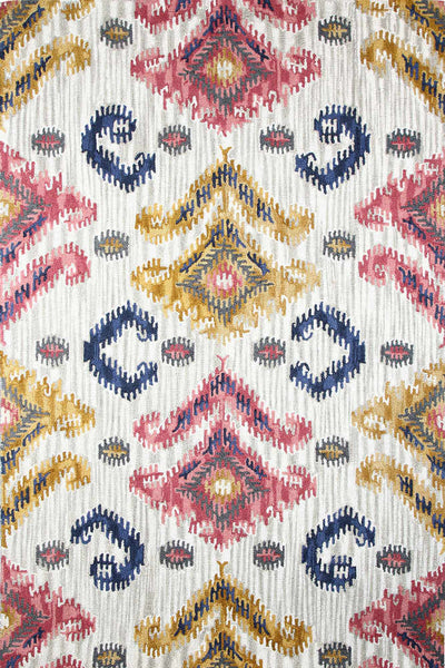 GREY MULTICOLOR  IKAT HAND TUFTED RUG