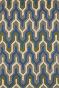 MULTICOLOR WISHBONE HAND TUFTED CARPET by Imperial Knots - Image 1