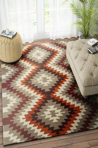 MULTICOLOR AZTEC HAND TUFTED CARPET by Imperial Knots - Image 2