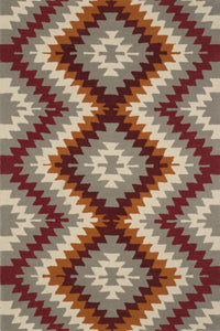 MULTICOLOR AZTEC HAND TUFTED CARPET by Imperial Knots - Image 1