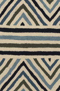 MULTICOLOR ZIG ZAG HAND TUFTED CARPET by Imperial Knots - Image 3