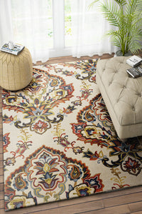MULTICOLOR FLORAL HAND TUFTED CARPET by Imperial Knots - Image 2