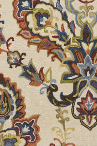 MULTICOLOR FLORAL HAND TUFTED CARPET by Imperial Knots - Image 3