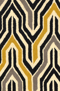 YELLOW WISHBONE HAND TUFTED CARPET by Imperial Knots - Image 3