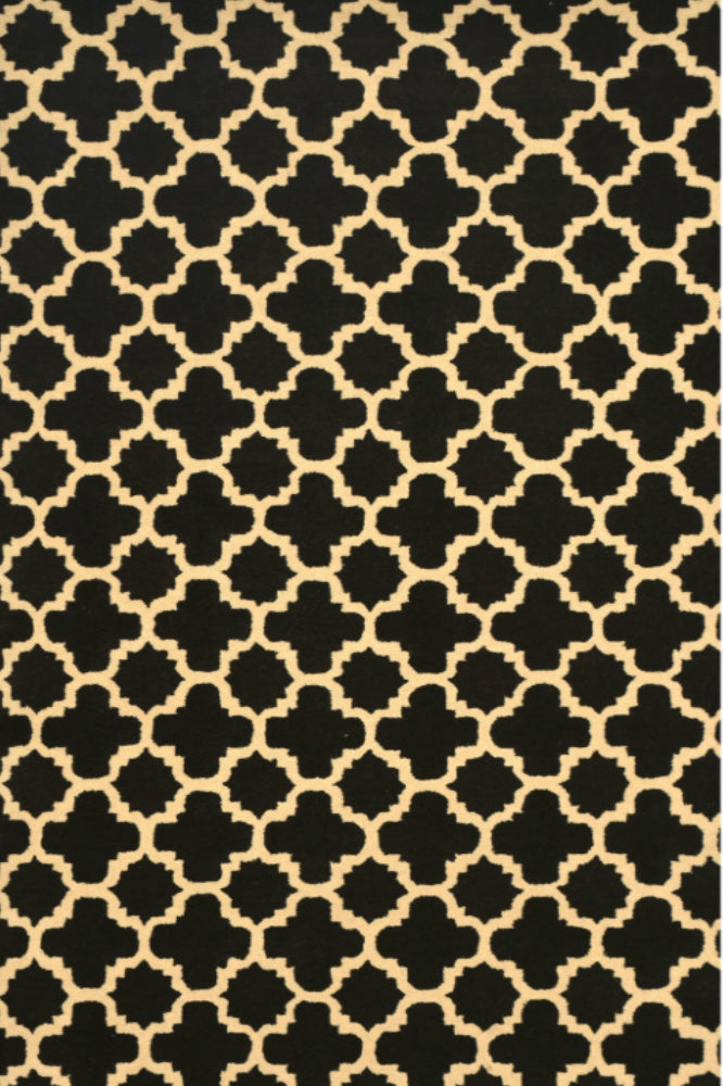 BLACK MOROCCAN HAND TUFTED CARPET
