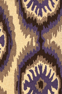 BEIGE IKAT HAND TUFTED CARPET by Imperial Knots - Image 3