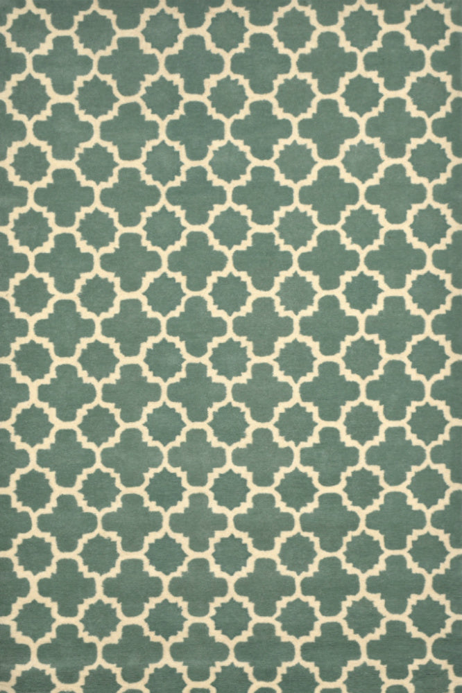 GREEN MOROCCAN HAND TUFTED CARPET