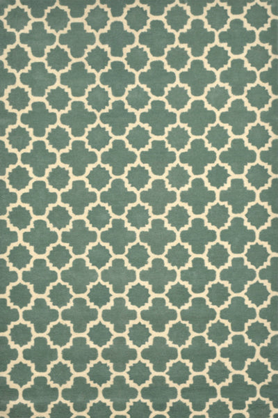 GREEN MOROCCAN HAND TUFTED CARPET
