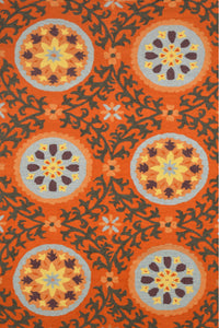 ORANGE SUZANI HAND TUFTED CARPET by Imperial Knots - Image 1