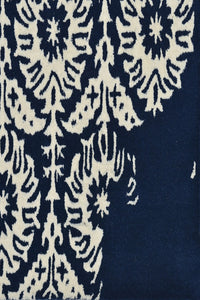 BLUE IVORY TRADITIONAL HAND TUFTED CARPET by Imperial Knots - Image 3
