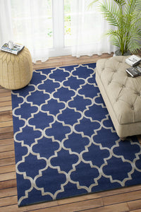 BLUE SILVER MOROCCAN HAND TUFTED CARPET by Imperial Knots - Image 2