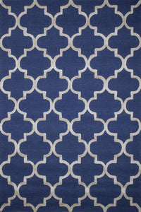 BLUE SILVER MOROCCAN HAND TUFTED CARPET by Imperial Knots - Image 1