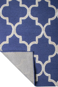 BLUE SILVER MOROCCAN HAND TUFTED CARPET by Imperial Knots - Image 4