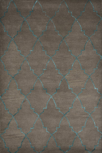 GREY AND BLUE MOROCCAN HAND TUFTED CARPET