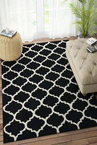 BLACK AND WHITE MOROCCAN HAND TUFTED CARPET by Imperial Knots - Image 2
