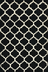 BLACK AND WHITE MOROCCAN HAND TUFTED CARPET by Imperial Knots - Image 1