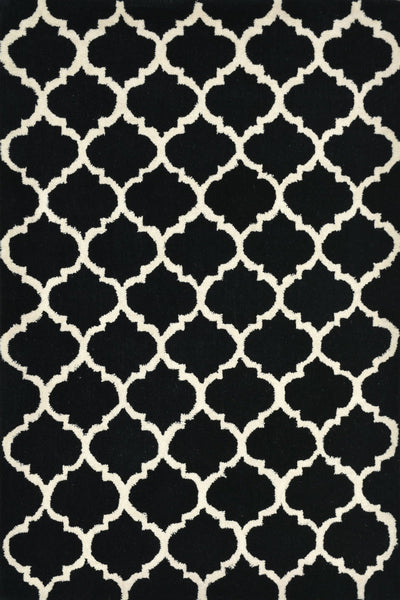 BLACK AND WHITE MOROCCAN HAND TUFTED CARPET