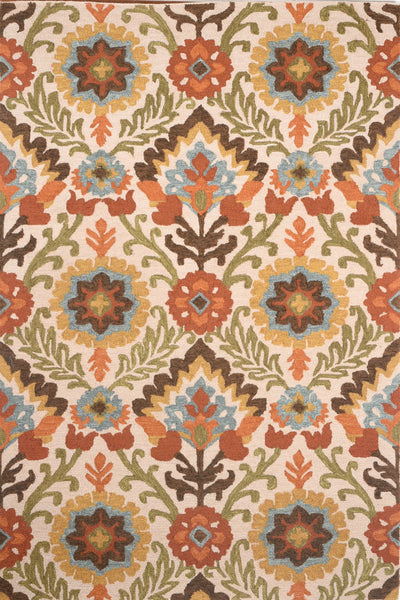 MULTICOLOR FLORAL HAND TUFTED CARPET