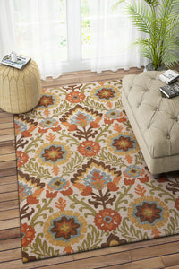 MULTICOLOR FLORAL HAND TUFTED CARPET by Imperial Knots - Image 2