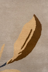 BEIGE FLORAL HAND TUFTED CARPET by Imperial Knots - Image 3