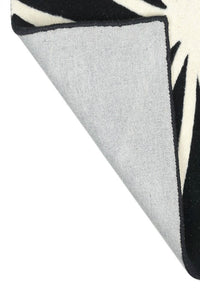 BLACK AND WHITE TRELLIS HAND TUFTED CARPET by Imperial Knots - Image 4