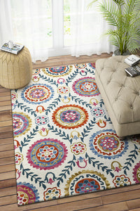 MULTICOLOR SUZANI HAND TUFTED CARPET by Imperial Knots - Image 1