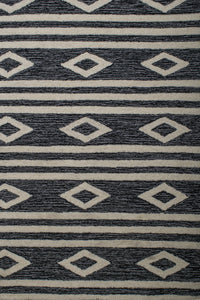 CHARCOAL TRIBAL HAND TUFTED CARPET by Imperial Knots - Image 3