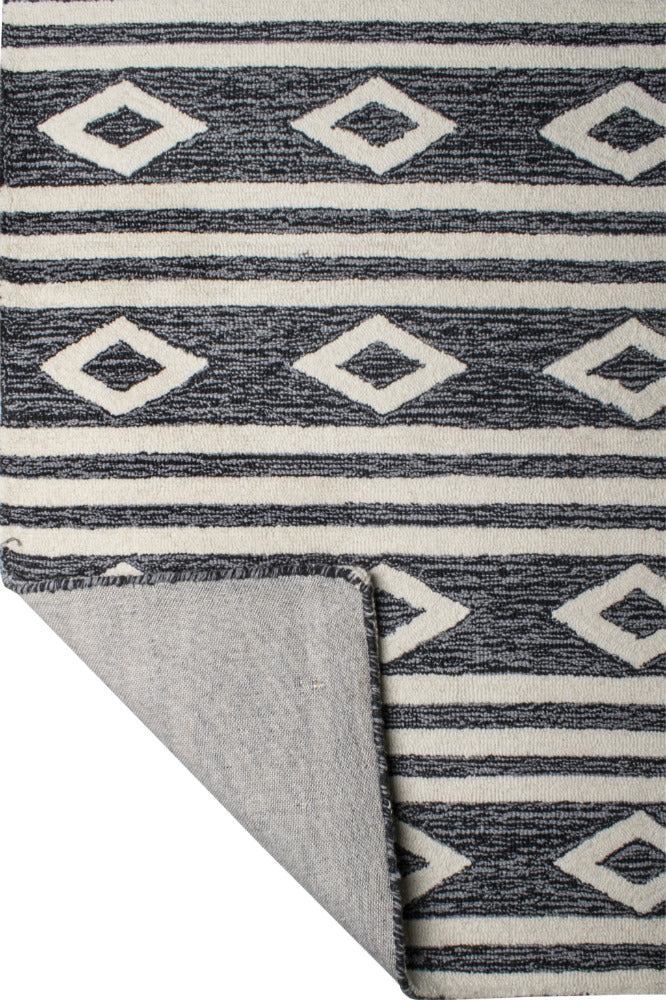 CHARCOAL TRIBAL HAND TUFTED CARPET
