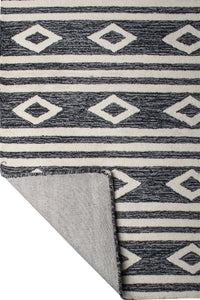 CHARCOAL TRIBAL HAND TUFTED CARPET by Imperial Knots - Image 4