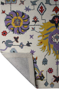 MULTICOLOR SUZANI HAND TUFTED CARPET by Imperial Knots - Image 4