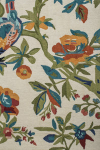 MULTICOLOR FLORAL HAND TUFTED CARPET by Imperial Knots - Image 3